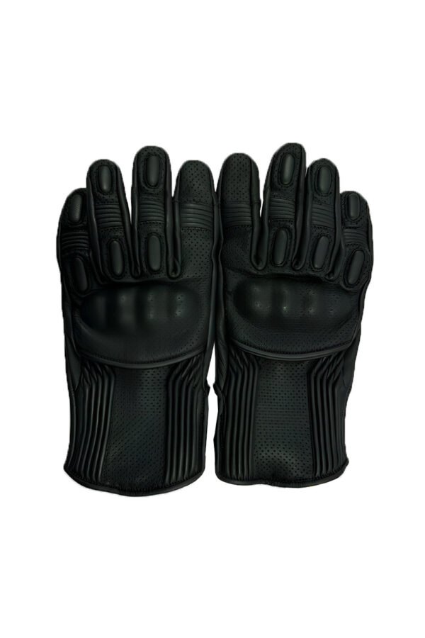 Biker Style Leather Gloves for Men Real Leather