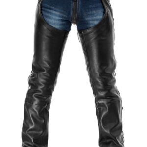 Side Laces Leather Chap Leather Pants for Men