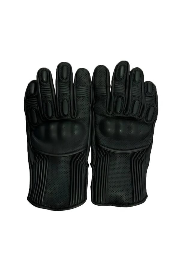 Biker Style Leather Gloves for Men Real Leather - Image 2